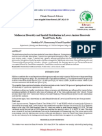 Molluscan Diverstity and Spatial Distribution in Lower Anaicut Reservoir Tamil Nadu India