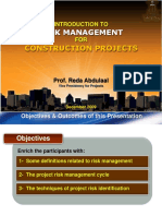 Risk Management: Construction Projects