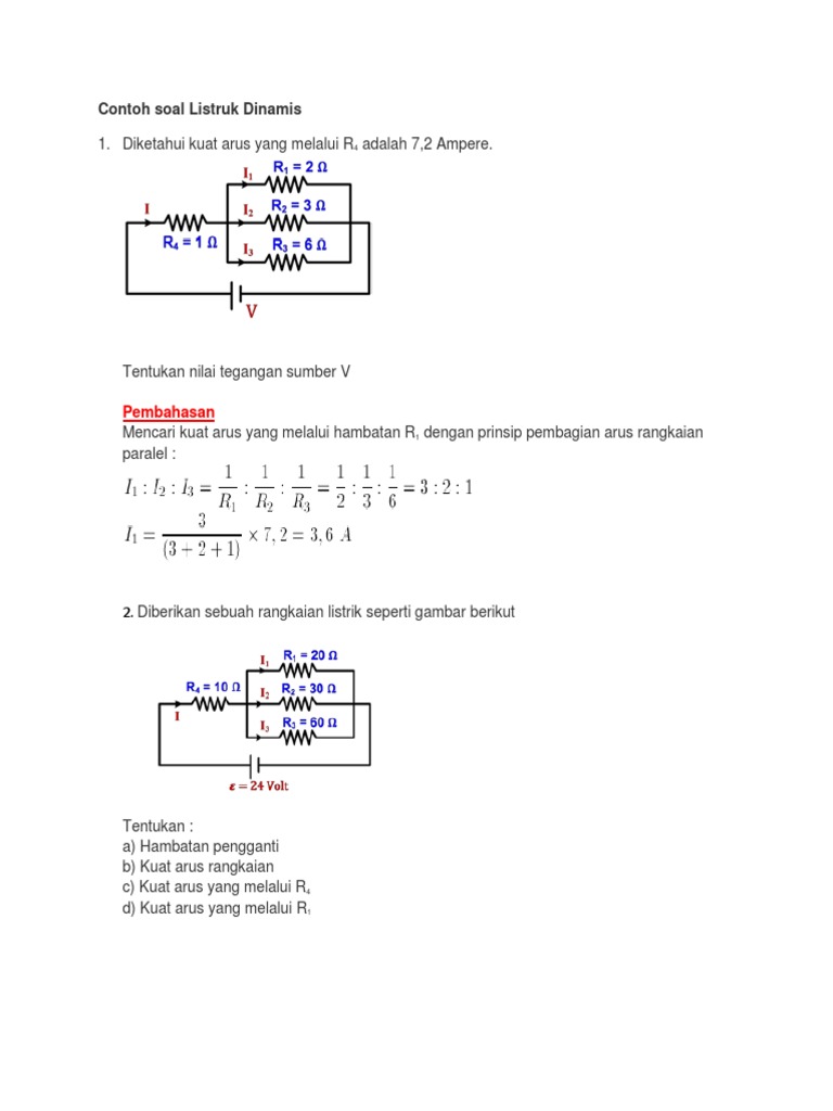 Contoh Soal Listrik Dinamis Kelas 12 | PDF