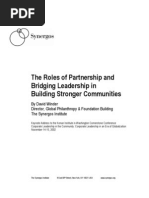 Download The Roles of Partnership and Bridging Leadership in Building Stronger Communitites by Synergos Institute SN36013507 doc pdf