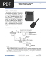 General Specifications: Model ZA8 Direct In-Situ Type Zirconia Oxygen Analyzer