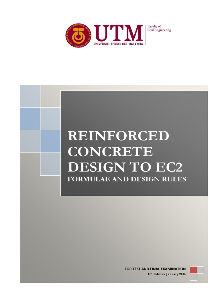 EC2 Reinforced Concrete Design Guide | PDF | Beam (Structure) | Bending