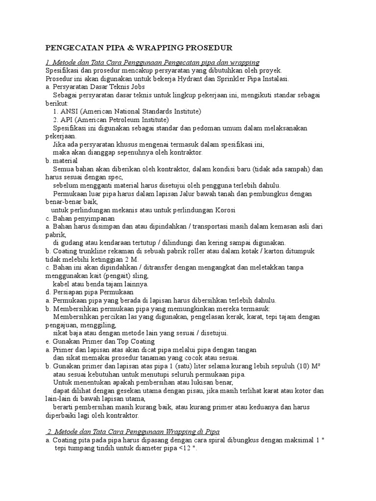 Pengecatan Pipa | PDF