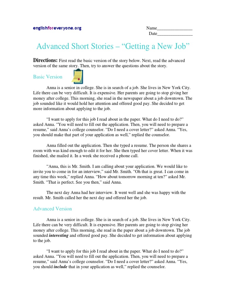 writing short stories jobs