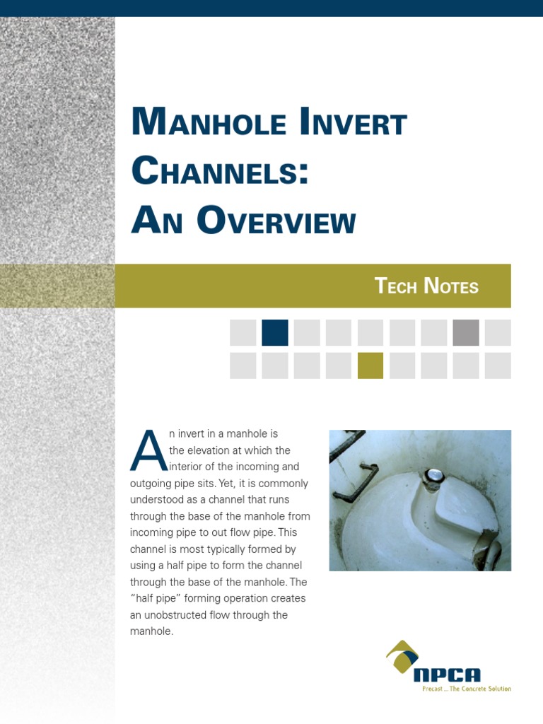 TechNote Manhole Inverts March13 PDF | PDF | Sanitary Sewer | Concrete