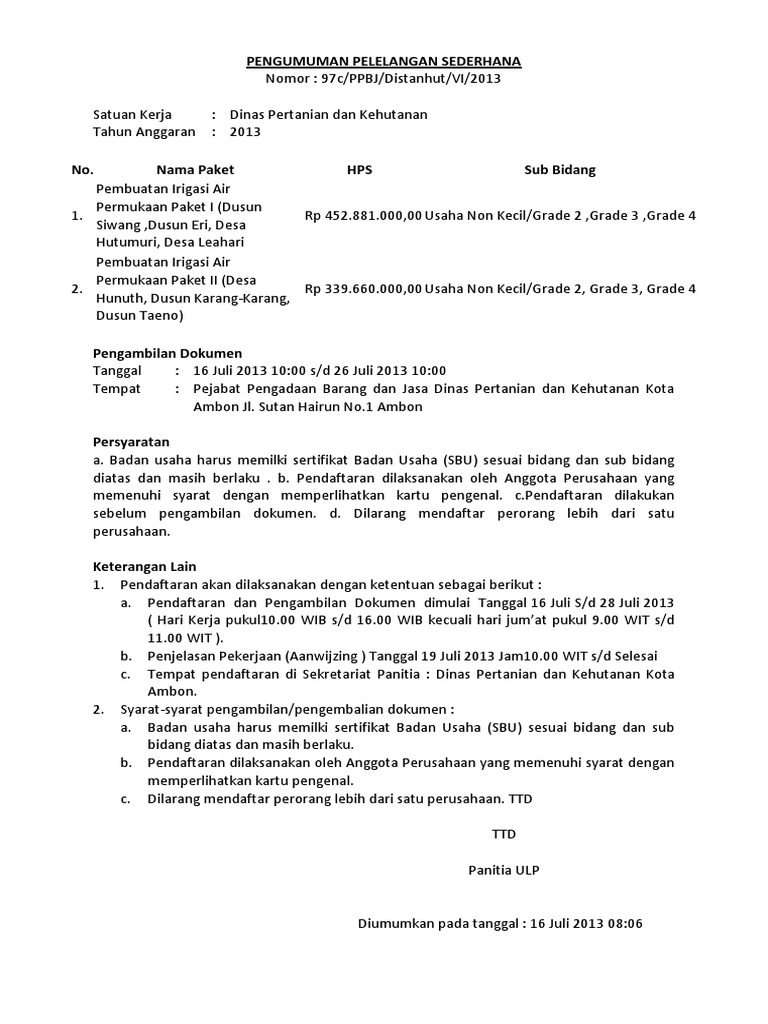 Surat Tugas Dan Pengumuman 01