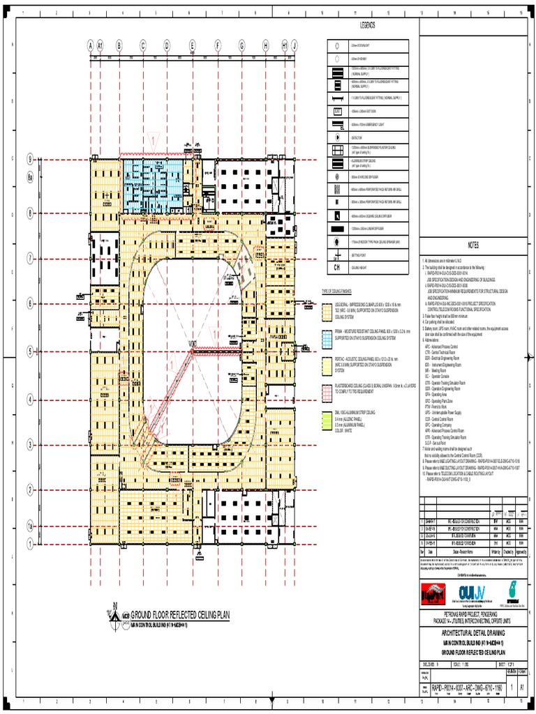 Specifications and requirements for lighting, ceiling, and mechanical