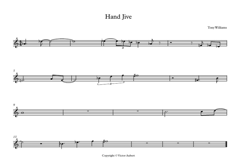 Hand Jive Tony Williams PDF