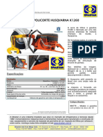 Serra policorte Husqvarna K1260 para ferrovia