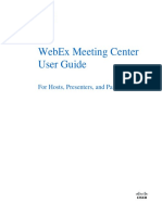 Webex Meeting Center User Guide: For Hosts, Presenters, and Participants