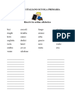 ESERCIZI ITALIANO Parole in Ordine Alfabetico PDF