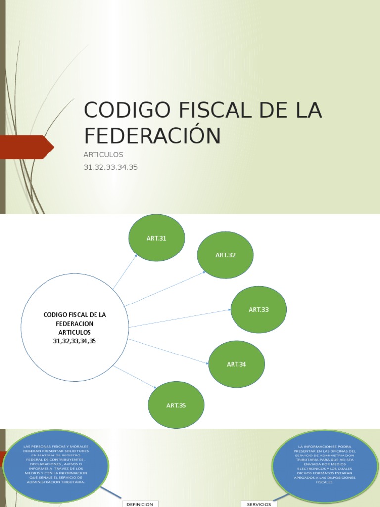Artículos 31 a 35 del CFF | PDF | Impuesto sobre la renta | Impuestos