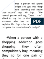 Compulsive Shopping