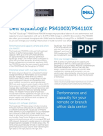 Dell Equallogic Ps4100X/Ps4110X: Performance and Capacity For Your Remote or Branch Office Data Center