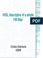 VHDL Description of A Simple FIR-filter: Christian Söderbacka s92696