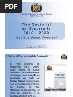Plan Sectorial de Desarrollo 2010 - 2020