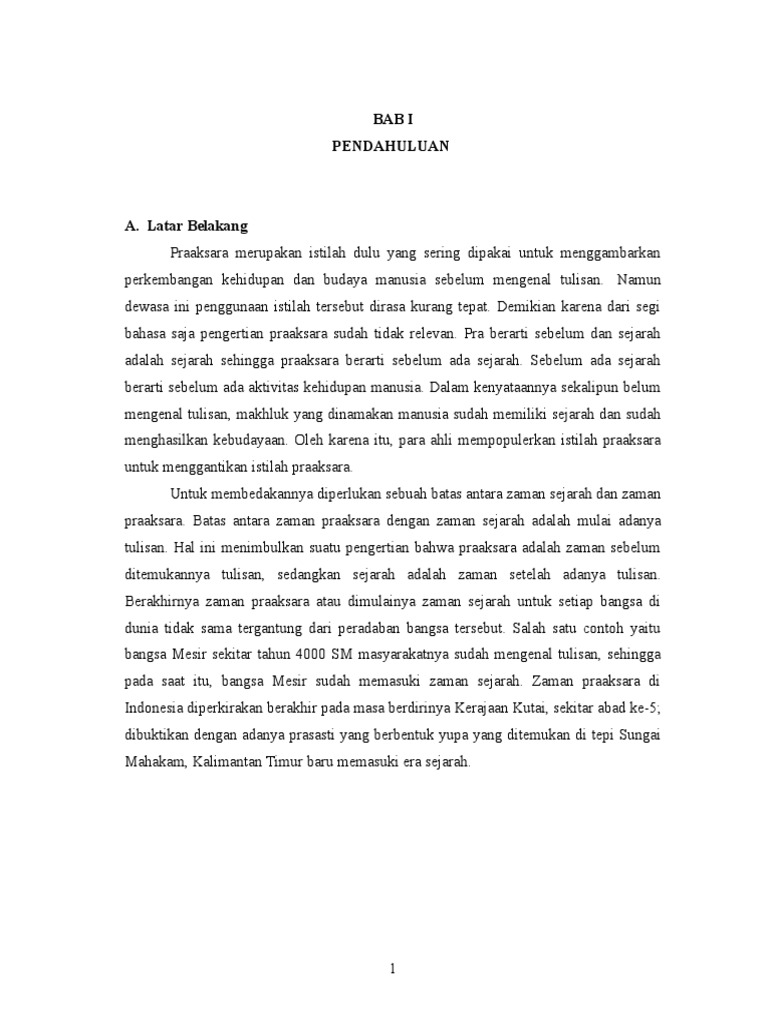Makalah Hasil Budaya Pra Aksara