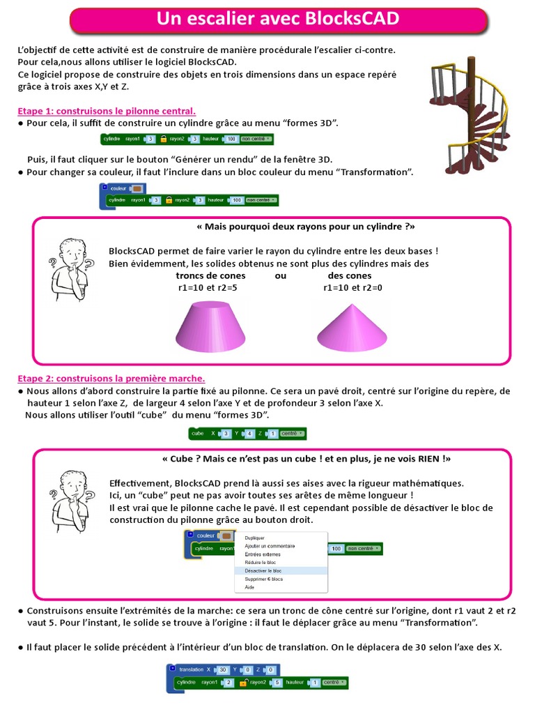 Blocks Cad 05 | PDF | Infographie tridimensionnelle | Enseignement des ...