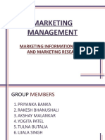 Marketing Management: Marketing Information System and Marketing Research