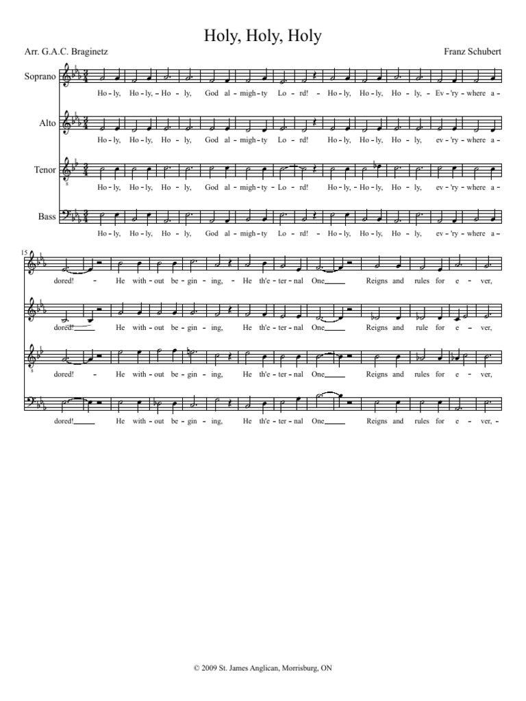 Heilig, Heilig, Heilig, Schubert