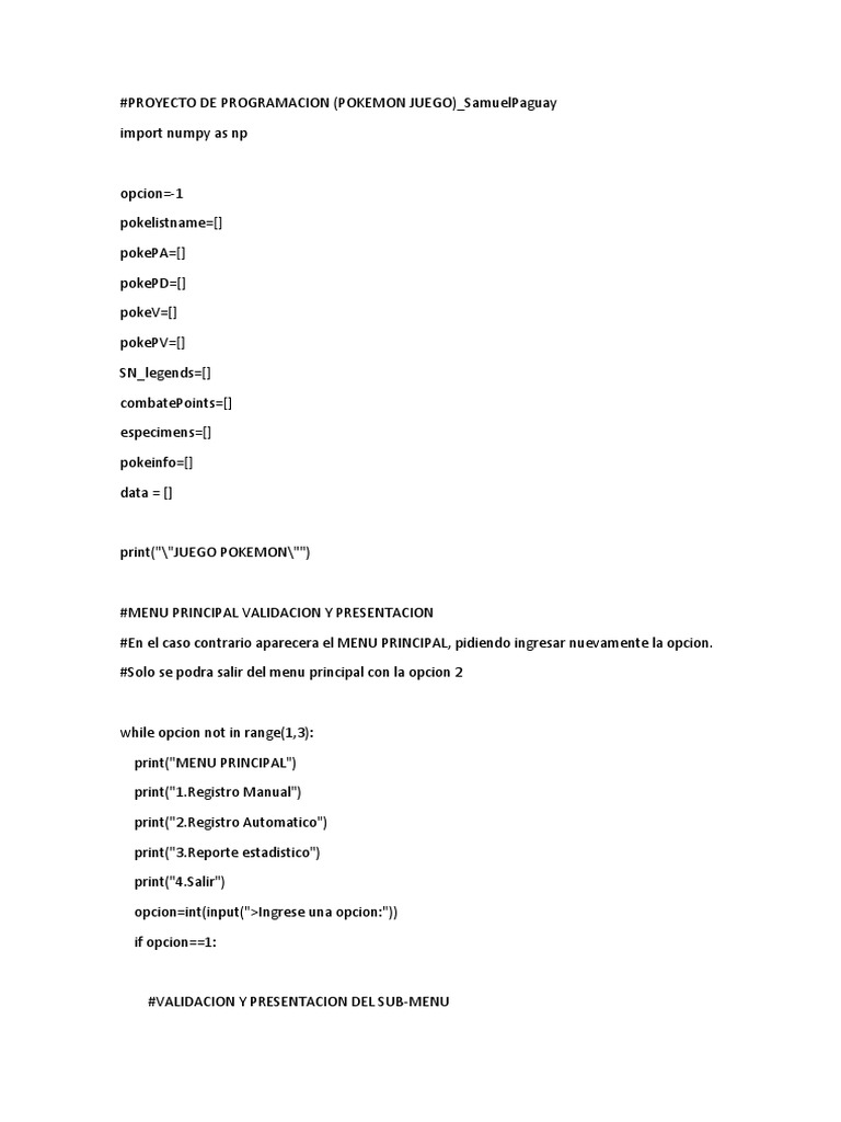 Proyecto de Programacion - SPPPPPP | PDF | Informática | Informática y ...