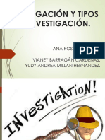 EXPOSICION INVESTIGACIÓN Y TIPOS DE INVESTIGACION