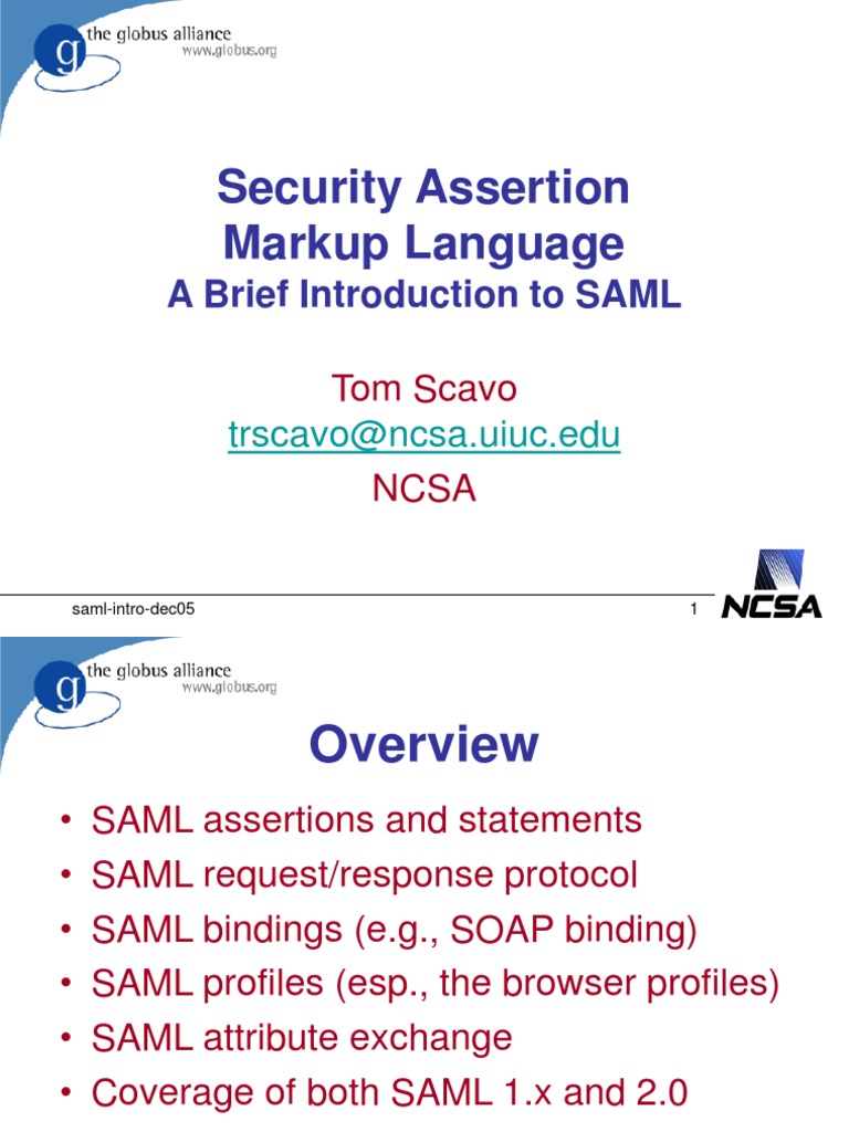 Saml Intro Dec05 | PDF | Soap | Computer Network Security