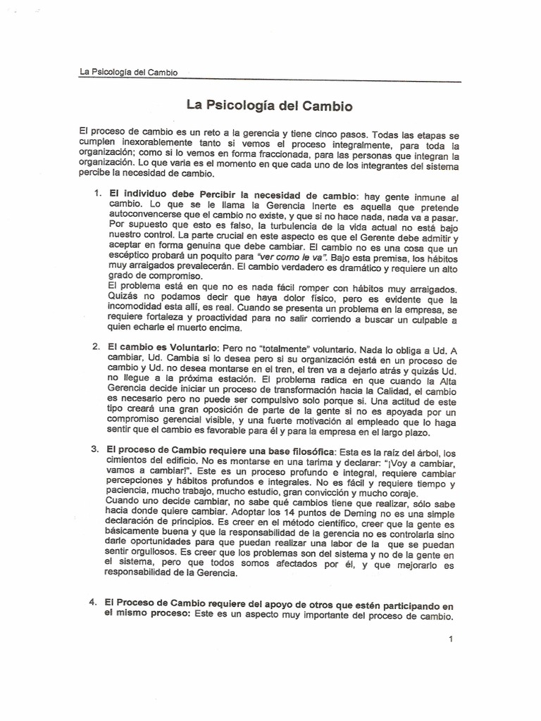 Psicología Del Cambio PDF