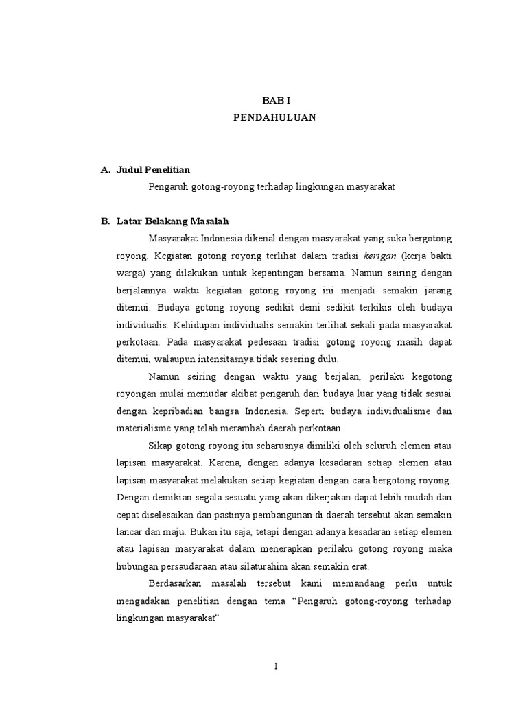 Makalah Gotong Royong