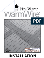 Watts Radiant HeatWeave WarmWire Manual