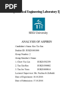 Download Analysis of Aspirin Lab Report by Kee Tze San SN360173569 doc pdf