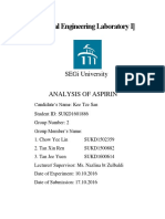 Download Analysis of Aspirin Lab Report by Kee Tze San SN360173569 doc pdf