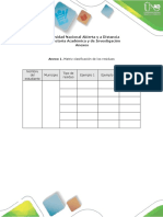 Matriz clasificación de los residuos