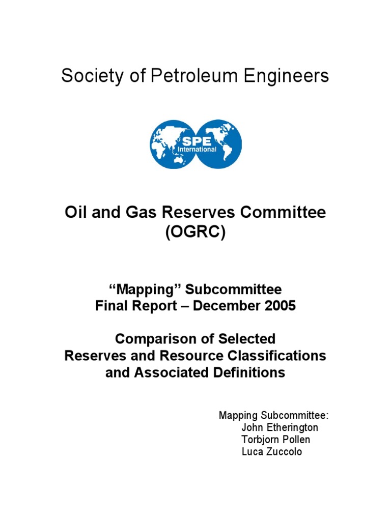 SPE Oil and Gas Reservees Mapping | PDF | Oil Reserves | Industries