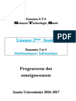 Programme 2017-2018 MAT Et INF 2ème Année