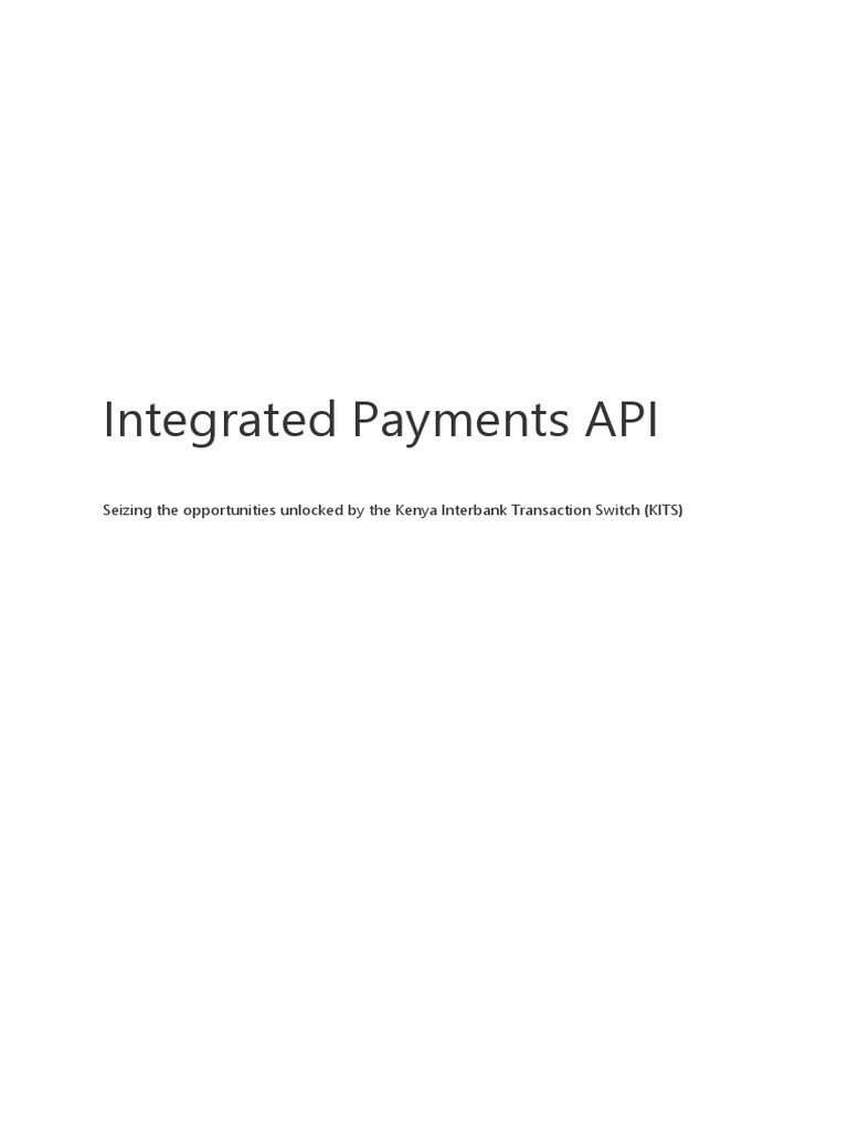 Integrated Payments API Insights | PDF | Soap | Transaction Account