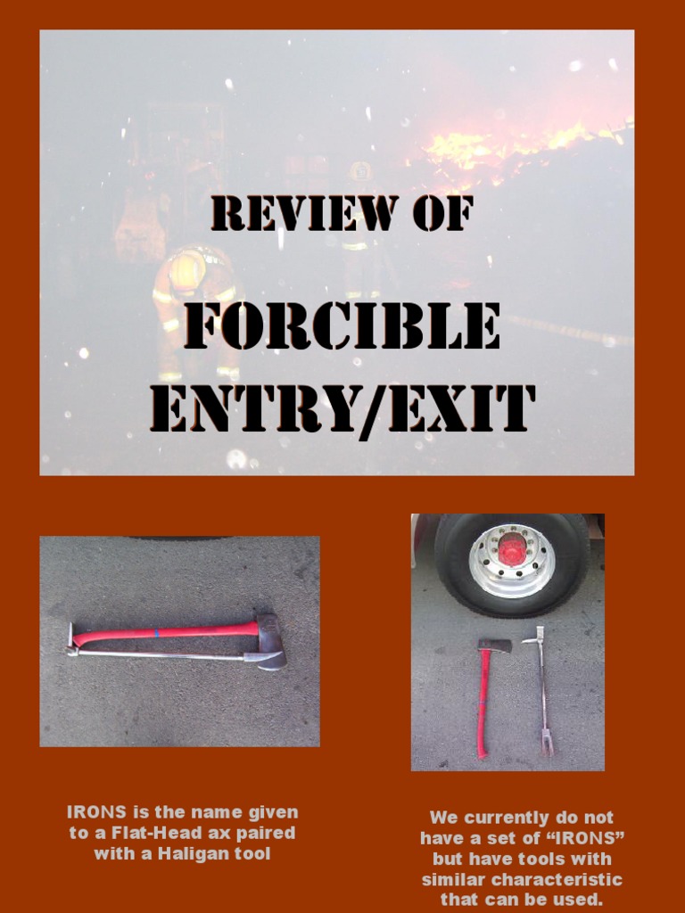 Forcible Entry Techniques with Tools | PDF