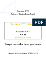 Programme 2017-2018 PCH 3ème Annnée