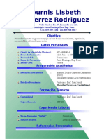 Curriculum Vitae - Lournis Lisbeth Gutierrez Rodriguez
