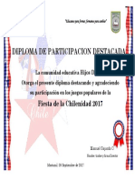 Diploma Fiesta Criolla