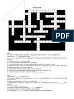 Crossword Advertising Vocabulary