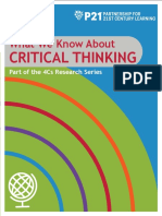 p21 4cs Research Brief Series - Critical Thinking