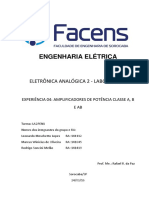 Relatório 4 - Amplificadores de Potência Classe A, B e AB