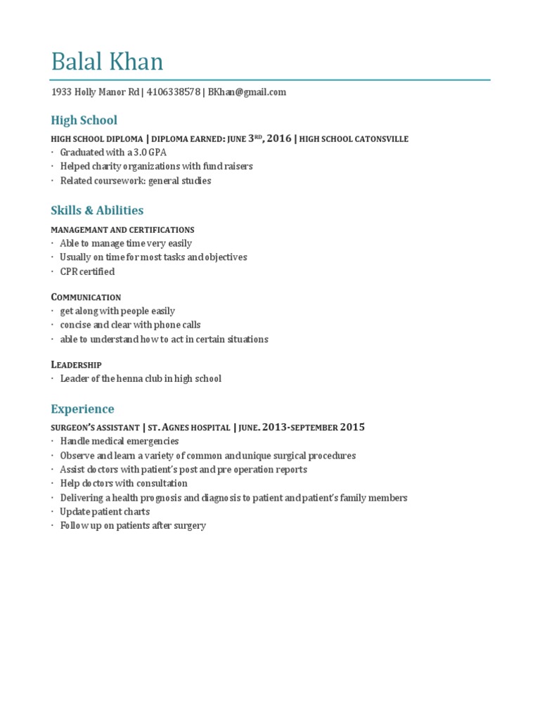 Balal Resume | PDF