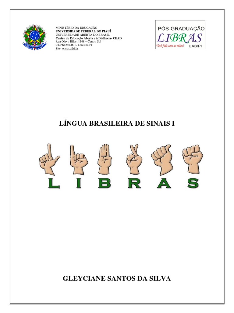 Língua Brasileira de Sinais - Libras PDF, PDF, Perda de Audição