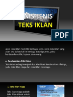 Jenis-Jenis Teks Iklan