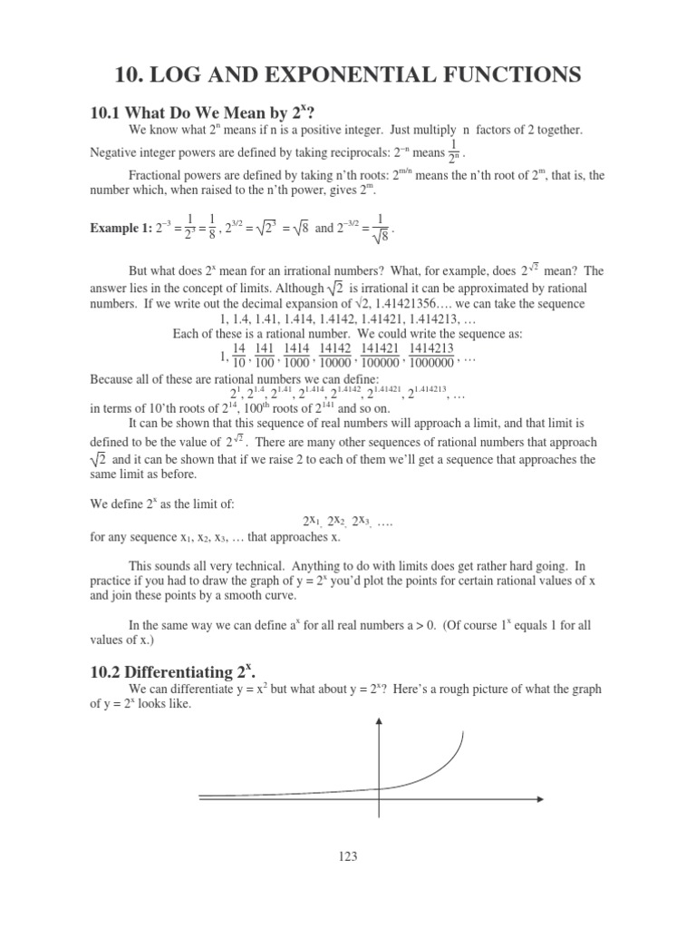 Logarithms and Exponential Functions | PDF | Logarithm | Numbers