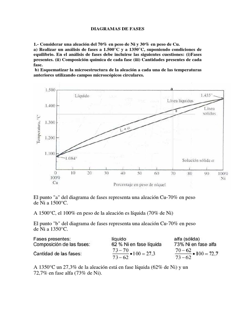 Análisis de Diagramas de Fase de Aleaciones Binarias | PDF