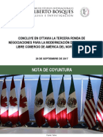28-09-17 Concluye en Ottawa La Tercera Ronda de Negociaciones para La Modernización Del Tratado de Libre Comercio de América Del Norte