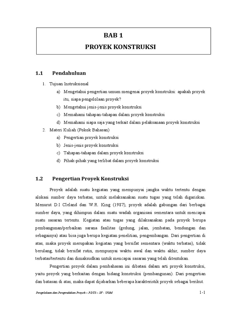 Contoh Proyek Konstruksi Bangunan Perumahan Atau Pemukiman ...